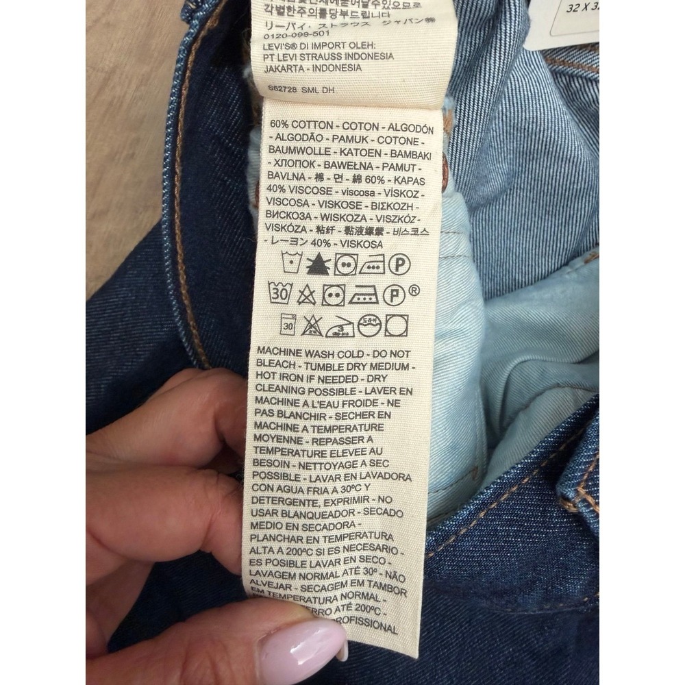 Levi's 501 Original Fit Jeans 32x32 Dark Wash Button Fly NWT - Picture 7 of 10
